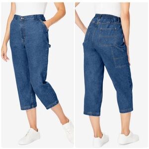 Woman Within Denim Carpenter Capris